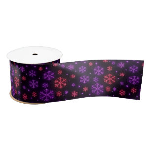 Neon Snowflakes Satinband