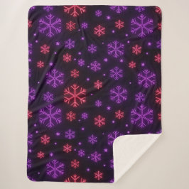 Neon Snowflakes Sherpadecke