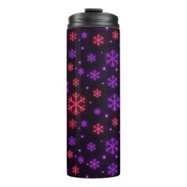 Neon Snowflakes Thermosbecher