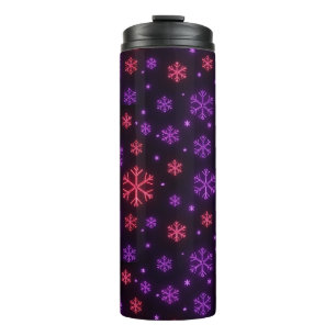 Neon Snowflakes Thermosbecher