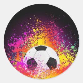 Neon Soccer Ball Stickers