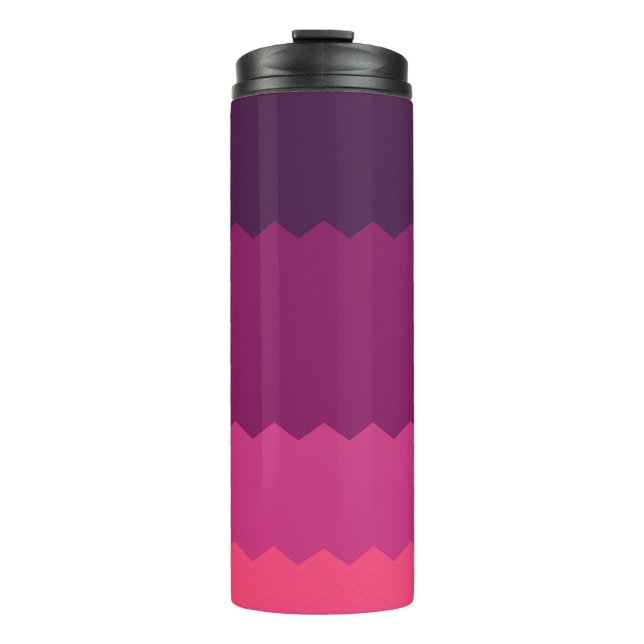 Neon-Sonnenuntergang-Muster Thermosbecher (Vorderseite)