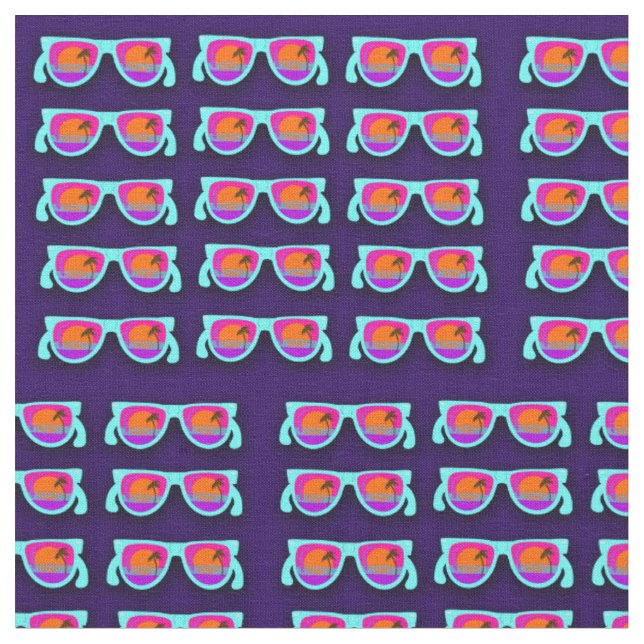 Neon-Sonnenuntergangs-Brillen Stoff (Nahaufnahme)