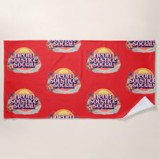 Neon-Sonnenwende-Sozial-Retro | Vintage-Pastell-St Strandtuch