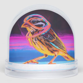 Neon Sparrow with Glowing Accents Schneekugeln