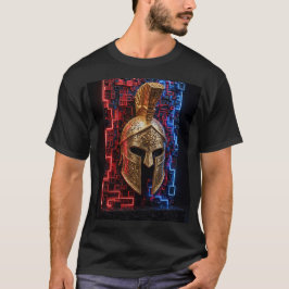 Neon Spartan Extra 3D Mosaik Design T-Shirt