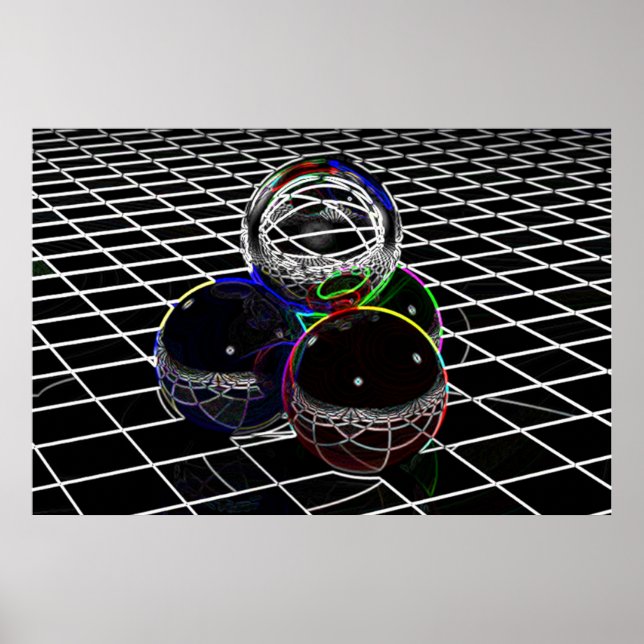 Neon Spheres Poster (Vorne)