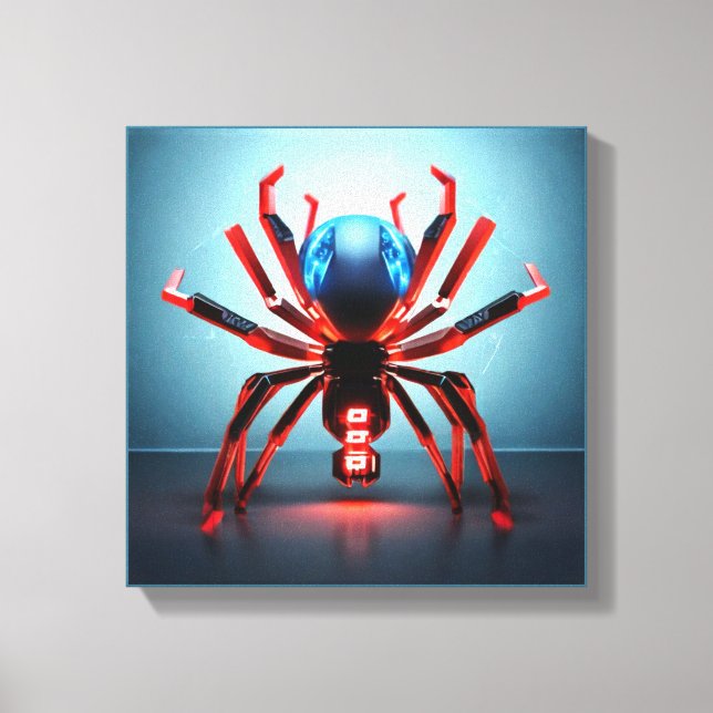 Neon Spider Art Leinwanddruck (Vorderseite)