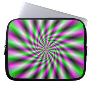 Neon Spinning Wheel Laptop Sleeve