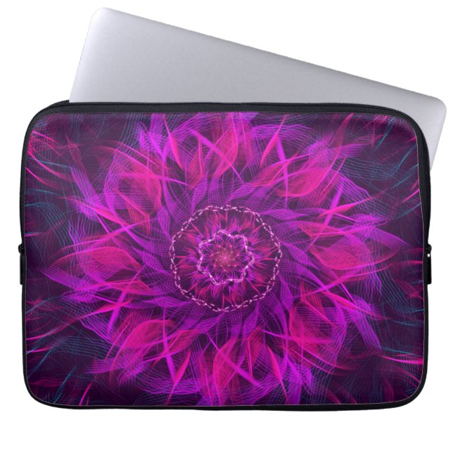 Neon-Spirale Laptopschutzhülle (Vorderseite)