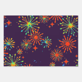 Neon Splash Wrapping Paper Geschenkpapier Set