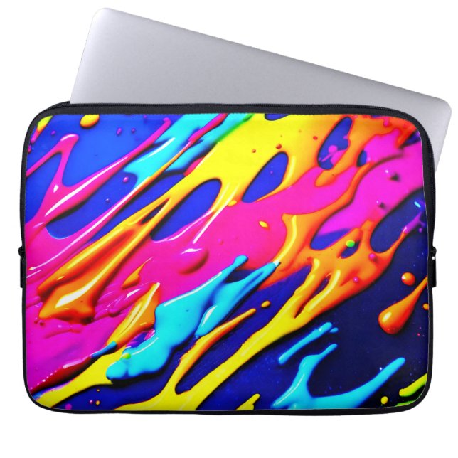 Neon Spritzer Design Laptopschutzhülle (Vorderseite)