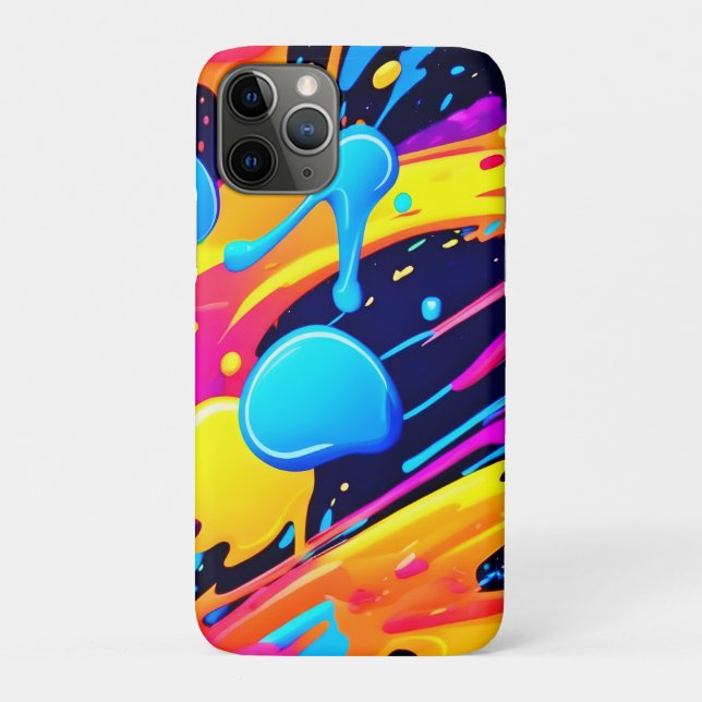 Neon Spritzer Paint Art Case-Mate iPhone Hülle (Rückseite)