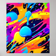 Neon Spritzer Paint Art