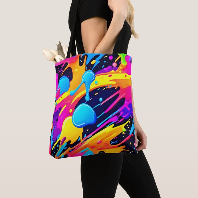 Neon Spritzer Paint Art Tasche (Von Nahem)