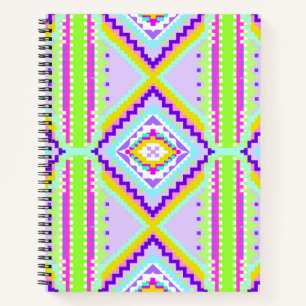 Neon-Stammes-Träume-Kaleidoskop Notizbuch