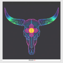 Neon Steer Aufkleber