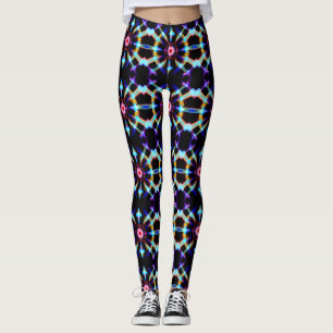 Neon Sternexplosion Kaleidoskop Leggings