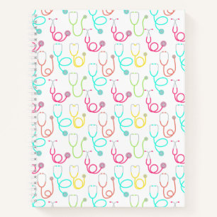 Neon Stethoscope Pattern Notizbuch