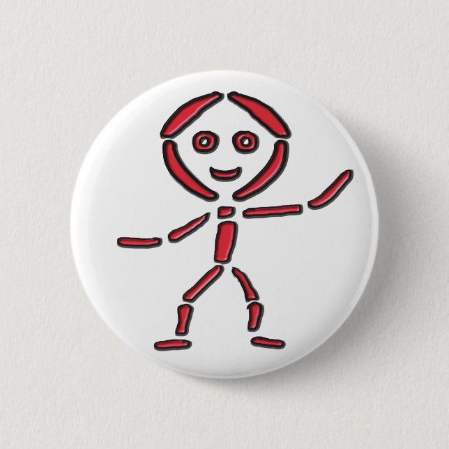 Neon Stickman Button (Vorderseite)