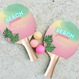 Neon Strand Bitte Junggesellinnenabschied Strand S Tischtennis Schläger