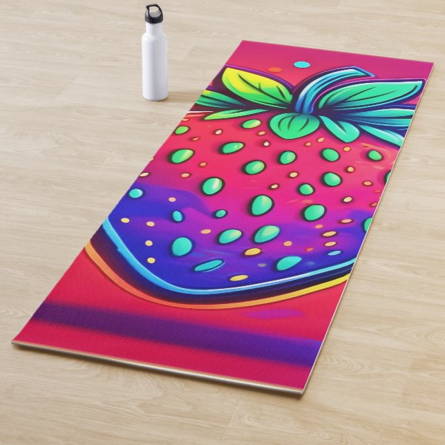 Neon Strawberry Pop Yogamatte (Beispiel)