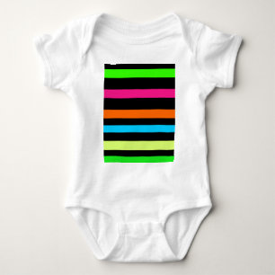 Neon-Streifenmuster Baby Strampler