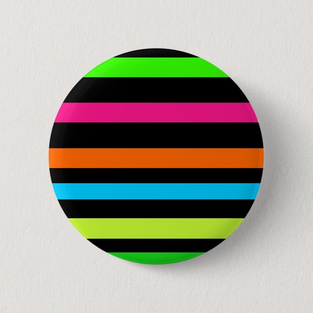Neon-Streifenmuster Button (Vorderseite)