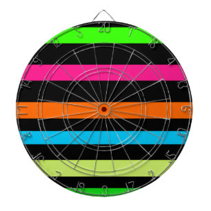 Neon-Streifenmuster Dartscheibe