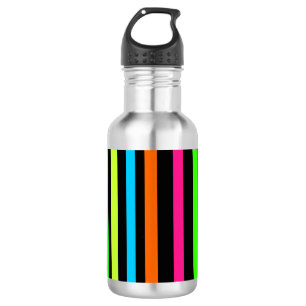 Neon-Streifenmuster Edelstahlflasche