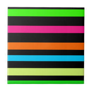 Neon-Streifenmuster Fliese