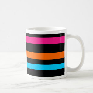 Neon-Streifenmuster Kaffeetasse