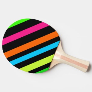 Neon-Streifenmuster Tischtennis Schläger