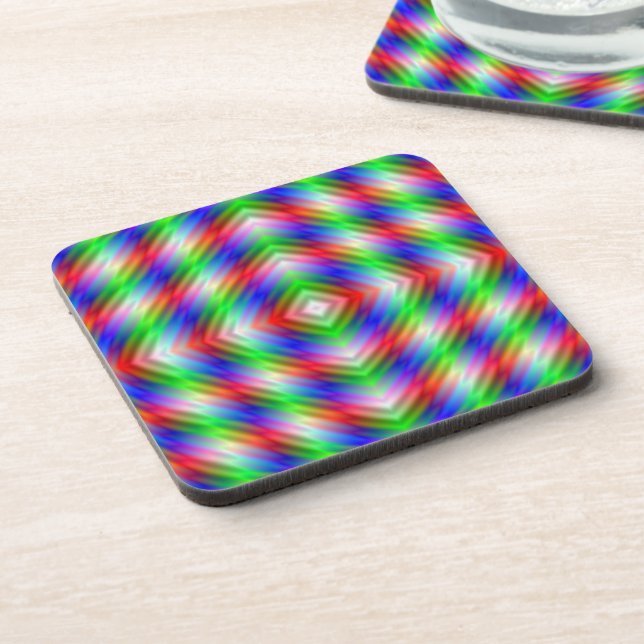 Neon Stripes Coasters Untersetzer (Linke Seite)