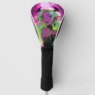 Neon Succubus Demon Anime Girl Golf Headcover