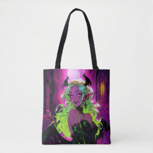 Neon Succubus Demon Anime Girl Tasche