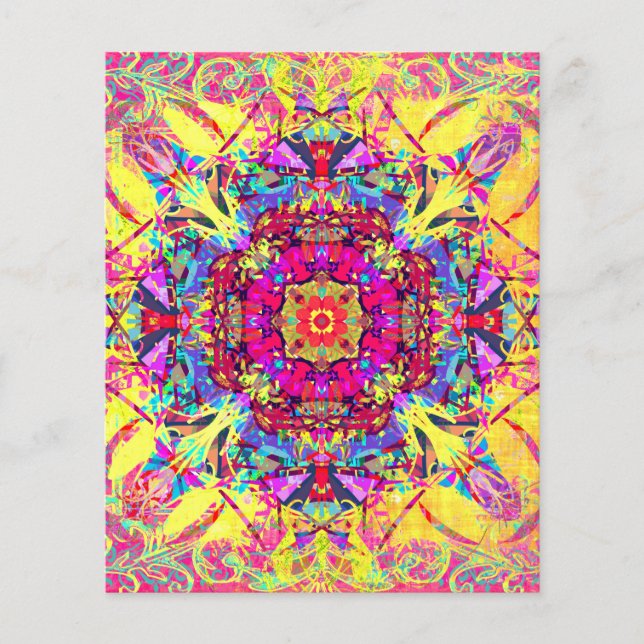 Neon Summer Boho Mandala Scrapbook Paper (Vorderseite)