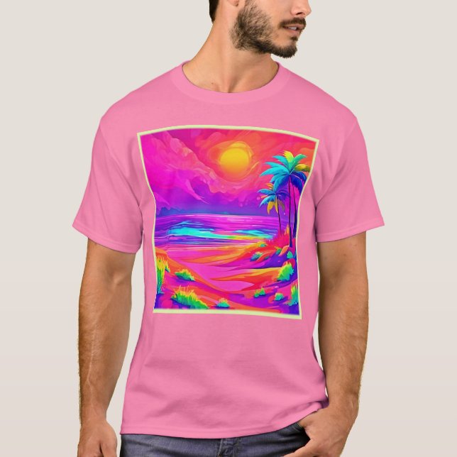 Neon Sun & Beach Bliss T-Shirt (Vorderseite)