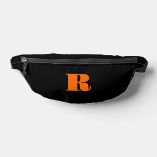 Neon Sunset Orange Classic Initial   Black Stylish Bauchtasche