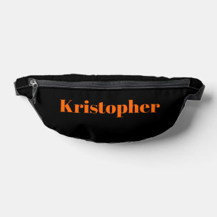 Neon Sunset Orange Classic Name Black Stylish Bauchtasche