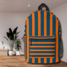 Neon Sunset Orange und Ocean Blue Cool Streifen