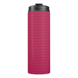 Neon Sunset Zickzack Pattern Thermosbecher