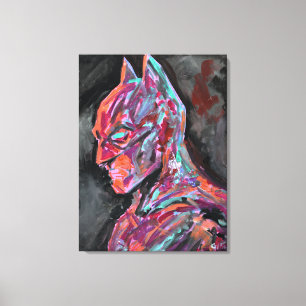 Neon-Superheld Dark Knight Leinwanddruck