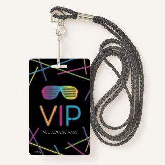 Neon Sweet 16 Birthday Glow Party VIP Ausweis
