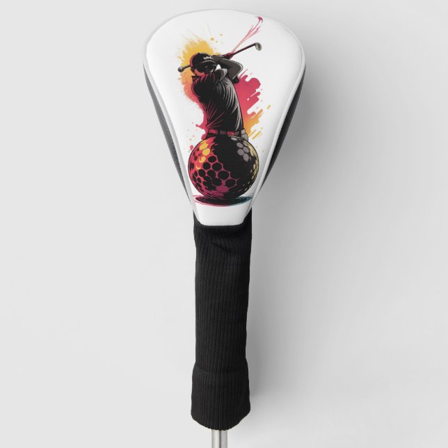 Neon Swing Golf Head Cover - Artistic Golf Headcover (Vorderseite)