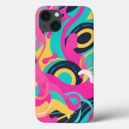 Neon Swirl Chaos - Abstrakte Farbexplosion Case-Mate iPhone Hülle
