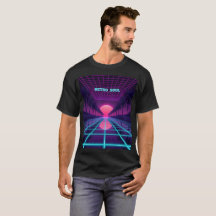 Neon Synthwave Horizont - Retro 80er Cyberpunk Git