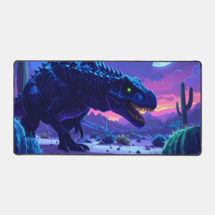 Neon T Rex Nachtlauf Schreibtischunterlage