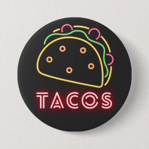 Neon Tacos Symbol & Text Button