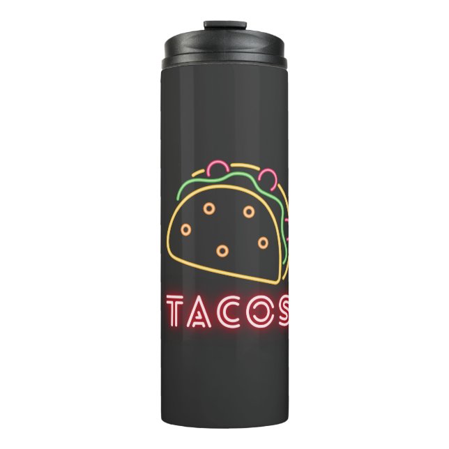 Neon Tacos Symbol Thermosbecher (Vorderseite)